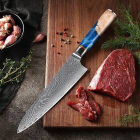 Vg-10 Liuzhangyu 728721384703 Kitchen Chef Knife Damascus Steel 8 Inch Professional Sharp Kn