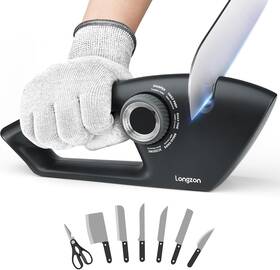 Longzon 313033941913 5-in-1 Knife Sharpener 5 Stage With A Pair Of Cut-resistant Glove Original Premi
