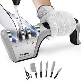 69a8581ed69356918e1b41d5 Longzon 4 In 1 Knife Sharpener Stage With A Pair Of Cut Resistant Glove Original