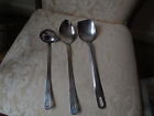 Lot-3 Large Quality Steel Restaurant Spoons Serving Utensils-stainless