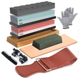 Tz-1-ht Lrker Knife Sharpening Stone Set 4 Side Kitgrit 400/1000/3000/8000 Waterstone Whe