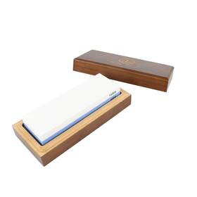 Lucky Cook 093674961388 Professional Knife Sharpening Stone - 2 Side Grit 600/1500 For A Fast Edge Ho