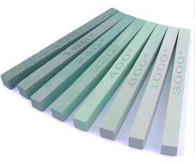 Lwcusnj03 Lwcusnj 313044185160 8 Pcs Rectangular Shaped Sharpening Stone Sticks Set 5.92inch Green Silicon Car