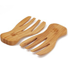 M006 Bamburoba Salad Servers Hands Tongs Bamboo Kitchen Helper 4588242081668