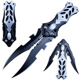 Xlx-52234 Madsabre 8.5 Inch Cool Double Blade Pocket Knife Camping Folding With Clip