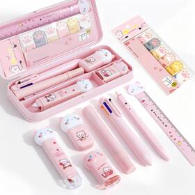 Fsmm01 Mangpung 9pcs Pink Cute Cat Stationery Gifts Set School Supplies Kawaii Japanese