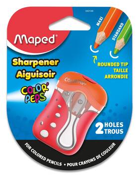 043149 Maped Colorftpeps 2 Hole Pencil Sharpener - Perfect For Assorted