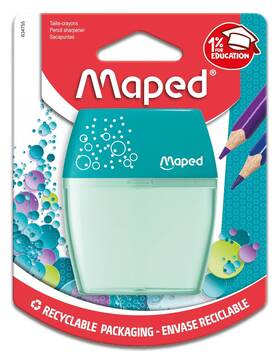 634755 Maped Shaker 2 Hole Sharpener Assorted Colors Pack Of 1