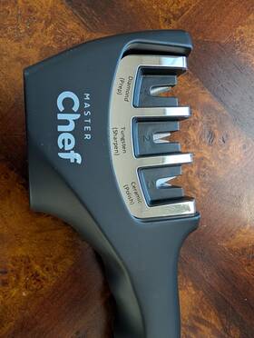 142-8802-6 Master Chef Masterchef Three Stage Knife Sharpener - Diamond / Thungsten Ceramic