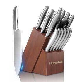 Mdhand 975282123744 16 Pieces Knife Set With Block Professional Stainless Steel Chef K... Fast Ship