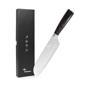 Kn-0002 Merken Santoku Knife 7 Inch Japanese Style Multipurpose Kitchen Ultra Sharp