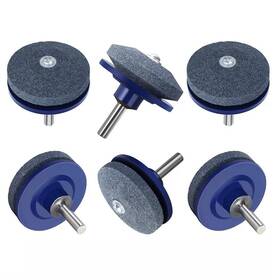 Opie9 Mgutod Lawnmower Blade Sharpener 5-pack With Steel Backing For Power Hand Drill Use