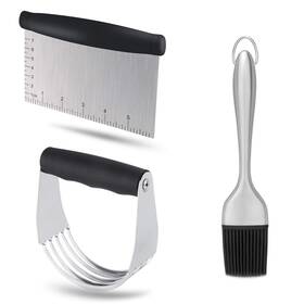 8541881702 Mixzeug Dough Blender - Stainless Steel Pastry Cutter Set Scraper Brush