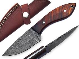 Mma 195993605414 8inch Custom Handmade Damascus Blade Knife/fixed Knife With Sheath/fixe