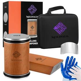 Molinalia 199284905238 Rolling Knife Sharpener Multi Angle Tool With Diamond And Ceramic Discs #1000/#30