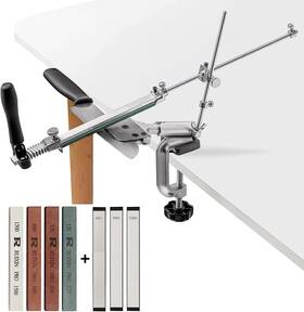 Moviron 445004397351 Professional Kn-ife Sharpener 7 Whetstones 360 Flip Design Chef Sharpening Kit