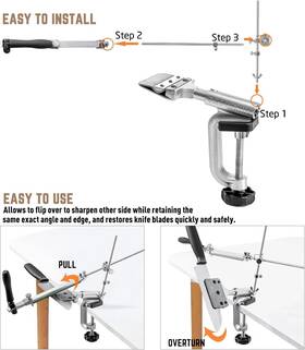 Rx-008 Moviron 726084778085 Ruixin Pro Professional Knife Sharpener 10 Whetstones 360 Rotation