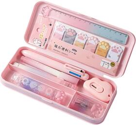 Wtz1-11 Mozxirz 9 Pcs Cute Pink Stationery Set Cat Paw School Supplies Kawaii Paw-pink