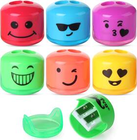 Sj06 Mr. Pen Pen- Pencil Sharpener 6 Pack Blue Green Orange Purple Red Yellow