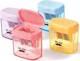 Srqj004m419 Mr. Pen Pen- Pencil Sharpeners Manual 4 Pack Dual Hole Colorful Multicolor