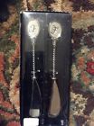 Mud Pie Initial F Cosmopolitan Home Knife Stainless Cheese Spreader Set Nwt 718540044582