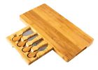 Mw3654 - Imperial Home Bamboo Rectangle Cheese Board Cutlery Set 852038036540