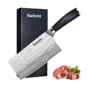 Byus-knife-c050-meat Nanbone Meat Cleaver Knife Ultra Sharp Kitchen 8 Inch High Carbon Stainless St