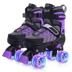 Nattork 784529122145 Kids Roller Skates For Boys And Girls 4 Size Adjustable Rollerskates W