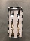 Nch067 Thirstystone Old Hollywood Gold Tone Tassel Appetizer Forks Set Of