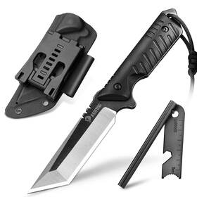 440c Nedfoss 749185393902 Tactical Survival Knife With Fire Starter Kydex Sheath Steel B