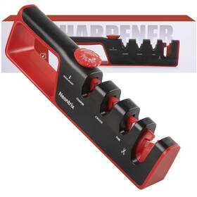 6-angle Neontrix Ntks-01 Red/black Coarse And Fine Knife Scissors Sharpener