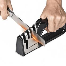 Nestawave 797457604966 4-in-1 Kitchen Knife Sharpener Multi-functional Sharpening Kit Stylis