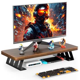 Nestneat Ms5060-w Monitor Stand - 24 Inch Wood Riser 220 Pounds Load Capacity De