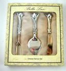 S6880 Nib 3-pc Server Set Cheese Bella 3 Silverplated Lux