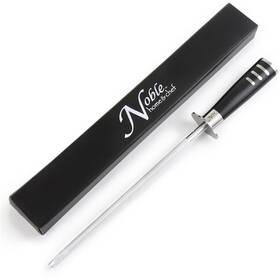 Hs58-blk-10 Noble Home & Chef Professional Honing Steel 10 Inch Magnetized For Safety No Rust