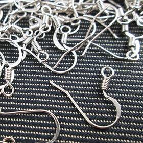 4336821385 Np Supplies 100 Hypoallergenic Ear Wires Nickel Free French Hook With Coil Ns383