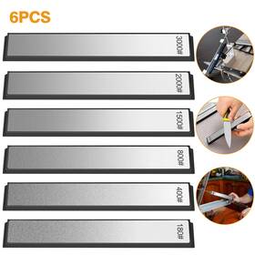 Nsioutlet 600609602935 6x Diamond Sharpening Stone Set Knife Sharpener 80 400 800 1500 2000 3000 Grit