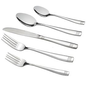 8541931373 Obstnny 30 Pieces Stainless Steel Silverware Service For 6 Dinner Table Flat