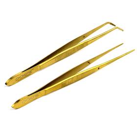 Ocreme 810175410029 Oftcreme Gold Stainless Steel Precision Kitchen Culinary Fine-tip Tweezer Tong