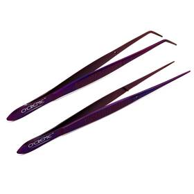 Ocreme 810175410036 Oftcreme Purple Stainless Steel Precision Kitchen Culinary Fine-tip Tweezer To