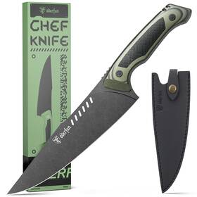 Of-kn-ot001-1a Oderfun 8 Inch Professional Chef Knife With Leather Sheath Ultra Sharp Kitchen