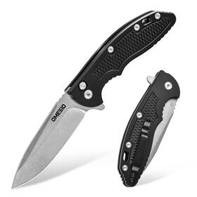 M-lb01-dpd2-hk Omesio Folding Pocket Button Lock Knife 3.54 Inch D2 Blade Edc Tactical E