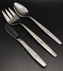 Oneida Heirloom Cube Stainless Will Wisp Serving Spoon Meat Fork