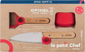 001746 Opinel Le Petit Chef Complete 3 Piece Kitchen Set Knife With Rounded Ti