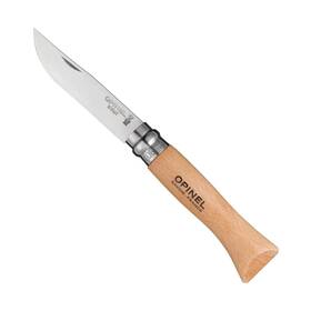123060 Opinel No. 06 Inox - Sandvik Stainless Steel Folding Pocket Knife Beechwood