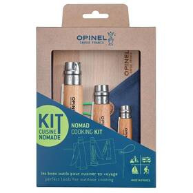 254653 Opinel Nomad Camping Kitchen Utensil Kit Includes No.12 Serrated Knife No.