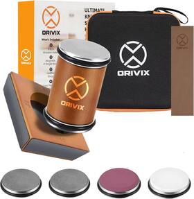 4-angle Orivix 198715151510 Rolling Knife Sharpener Kit Magnetic Base 3.86 Inches Longer Wo