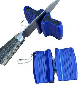 Oso 708088302497 Pocket Kitchen Knife Sharpener Two Stage Blue Lot Of 2