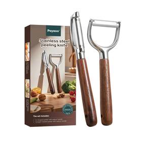 Xpq-1 Payaoo 2-piece Swivel Vegetable Fruit Potato Peelers Set - Straight U-shaped Blade