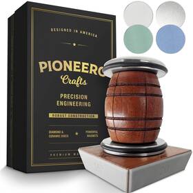 Pioneero Crafts 198715146875 Roller Knife Sharpener Kit With Replacement Discs - V.3.0 Gift Box Premium